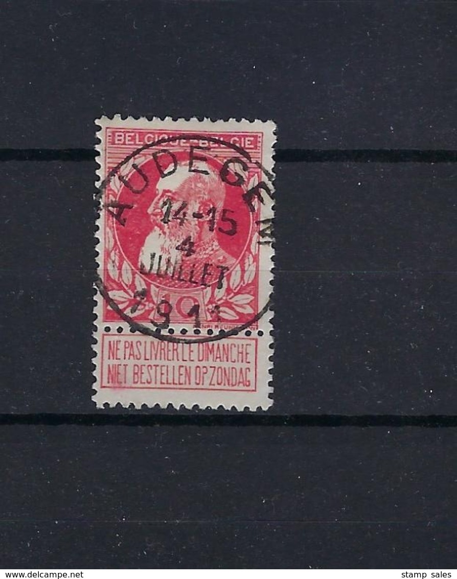 N°74 GESTEMPELD Audegem 1911 COBA € 20,00 SUPERBE - 1905 Grosse Barbe