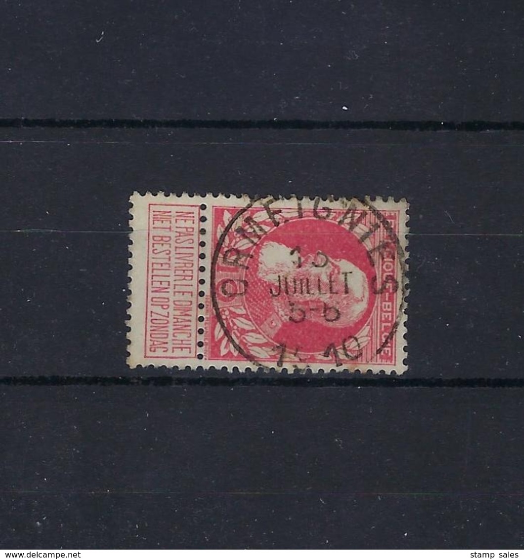 N°74 GESTEMPELD Ormeignies 1910 COBA € 8,00 SUPERBE - 1905 Grosse Barbe