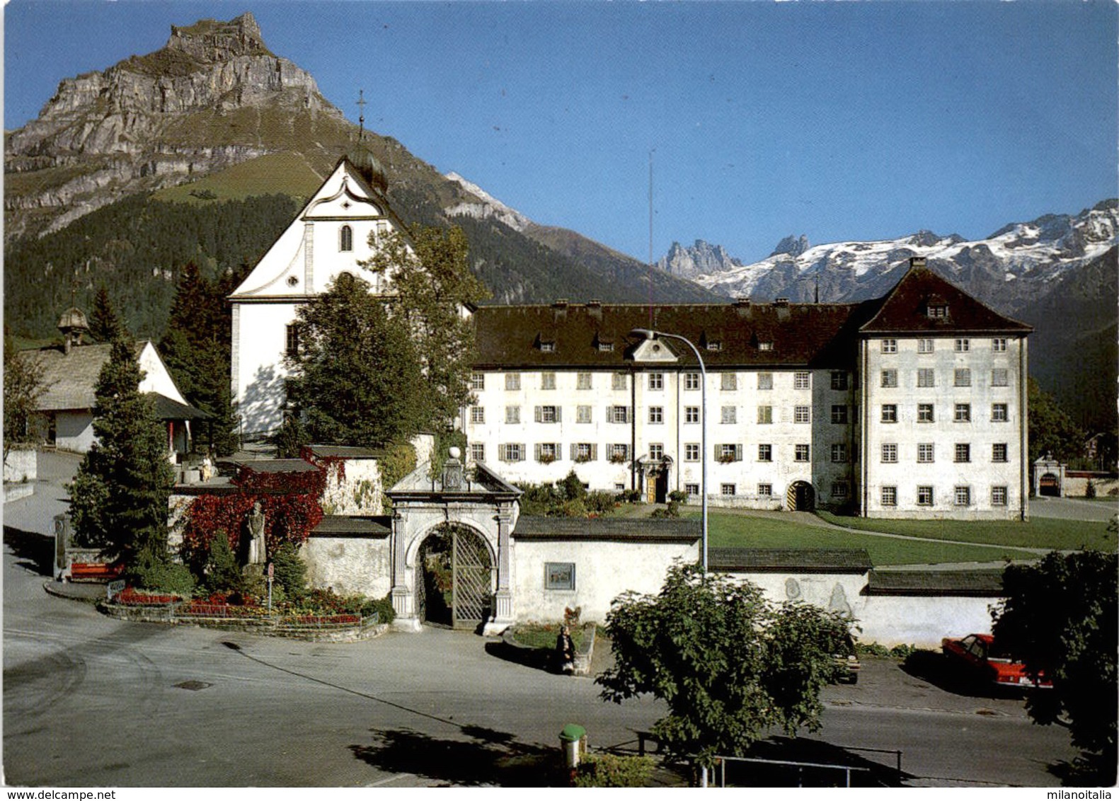 Engelberg - Klosterkirche Mit Hahnen (11344) - Sonstige & Ohne Zuordnung