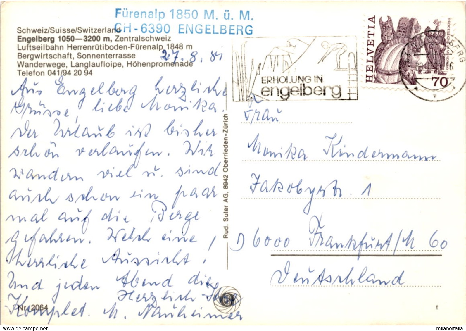 Engelberg - Fürenalp (2064) * 28. 8. 1984 - Engelberg