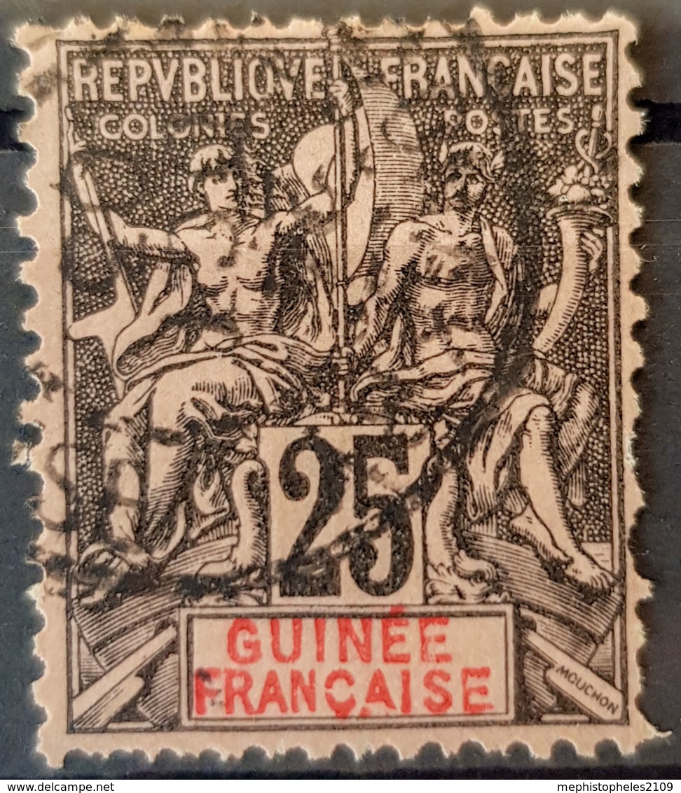 GUINÉE FRANCAISE 1892 - Canceled - YT 8 - 25c - Usados