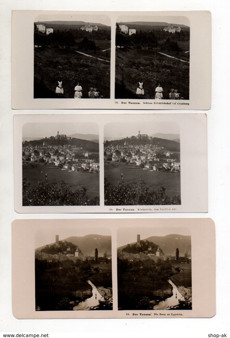 AK-2673/ 9 X Taunus Schlangenbad, Königstein Etc. NPG Foto Stereofoto   Ca.1905 - Stereo-Photographie