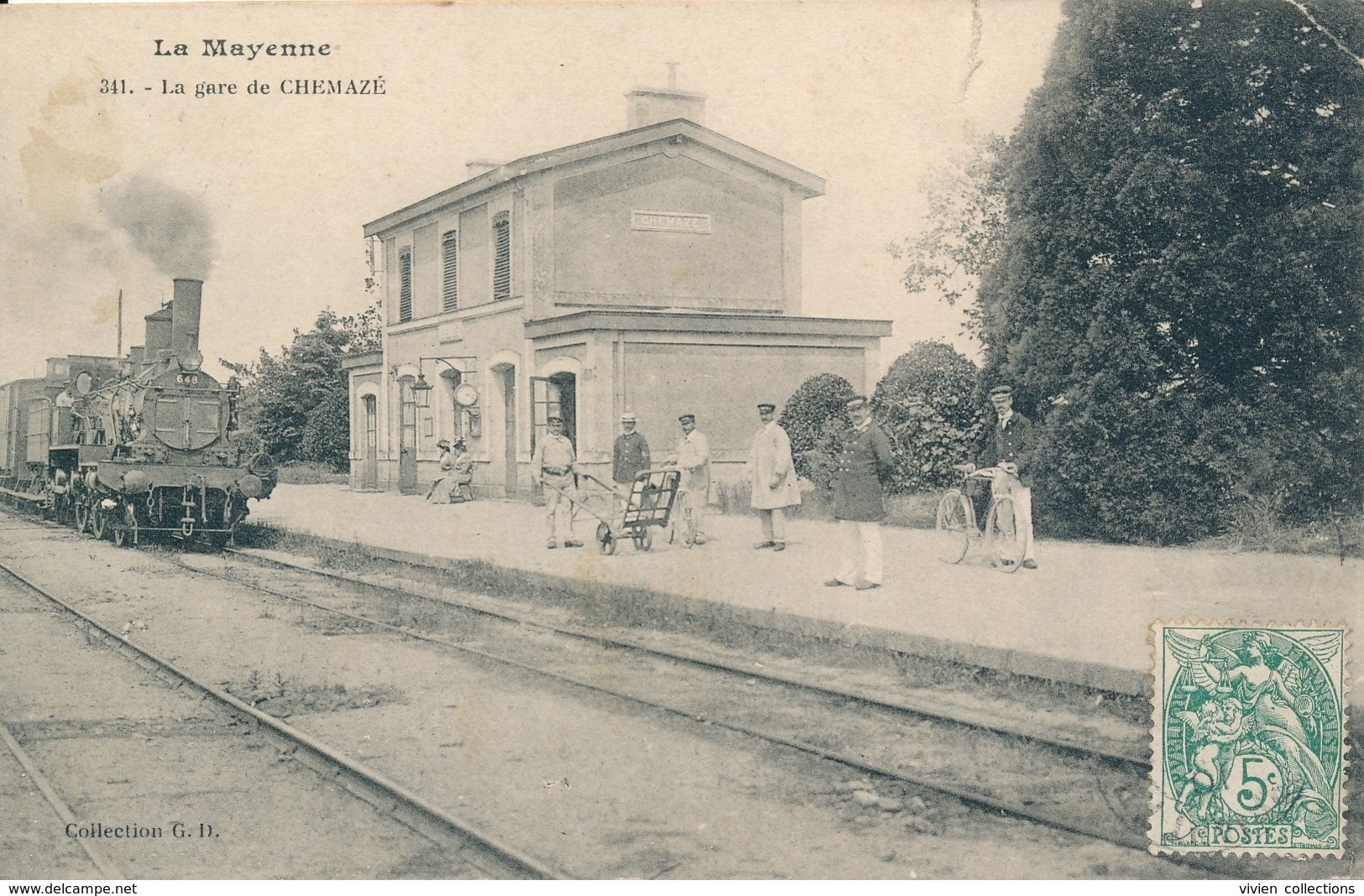Chemazé (53 - Mayenne) La Gare - Coll. GD N° 341 (état) - Autres & Non Classés