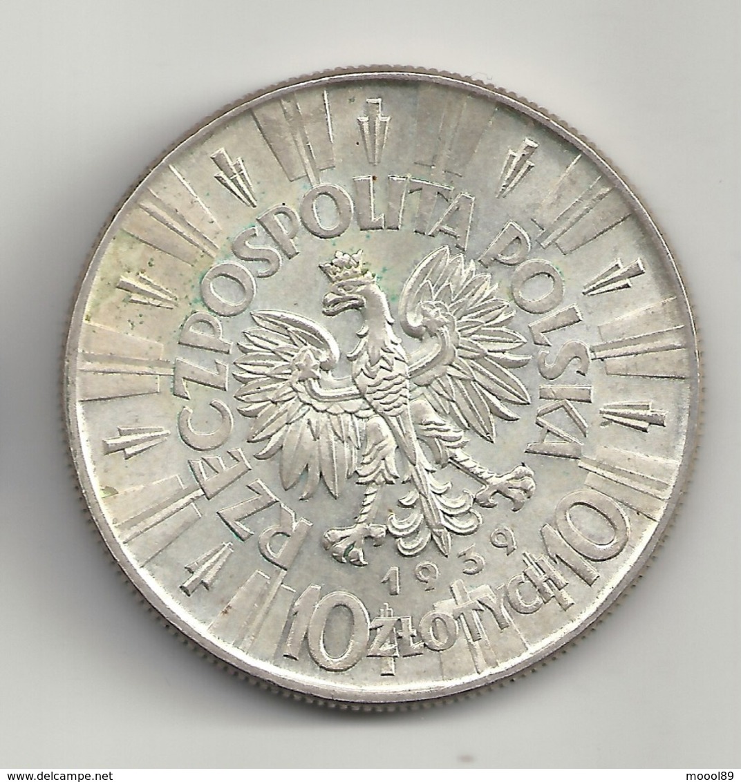 10 Zlotych 1939 Polen.Silber. Zustand!!! - Polonia