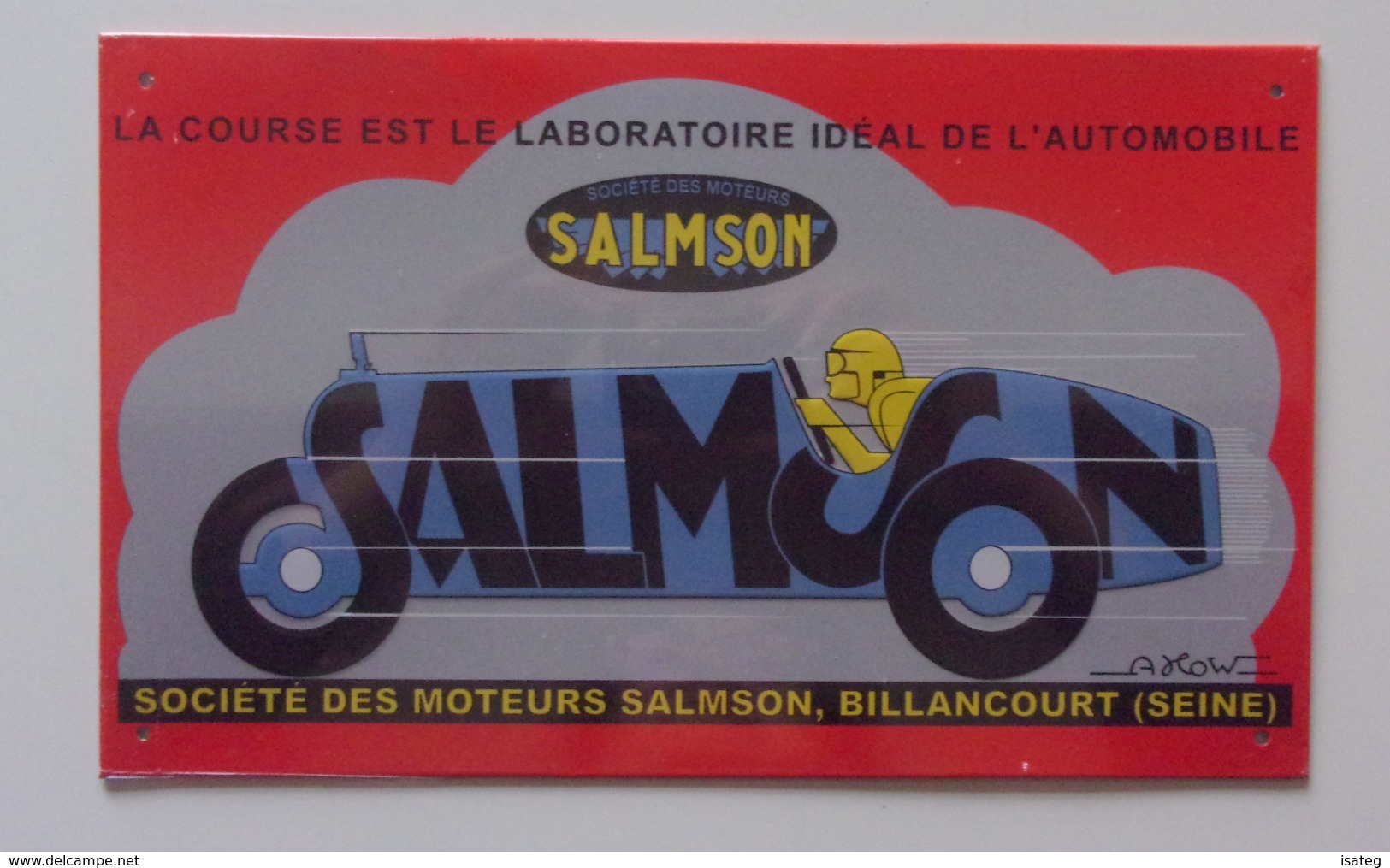 Plaque Publicitaire Métal – Salmson - Otros & Sin Clasificación