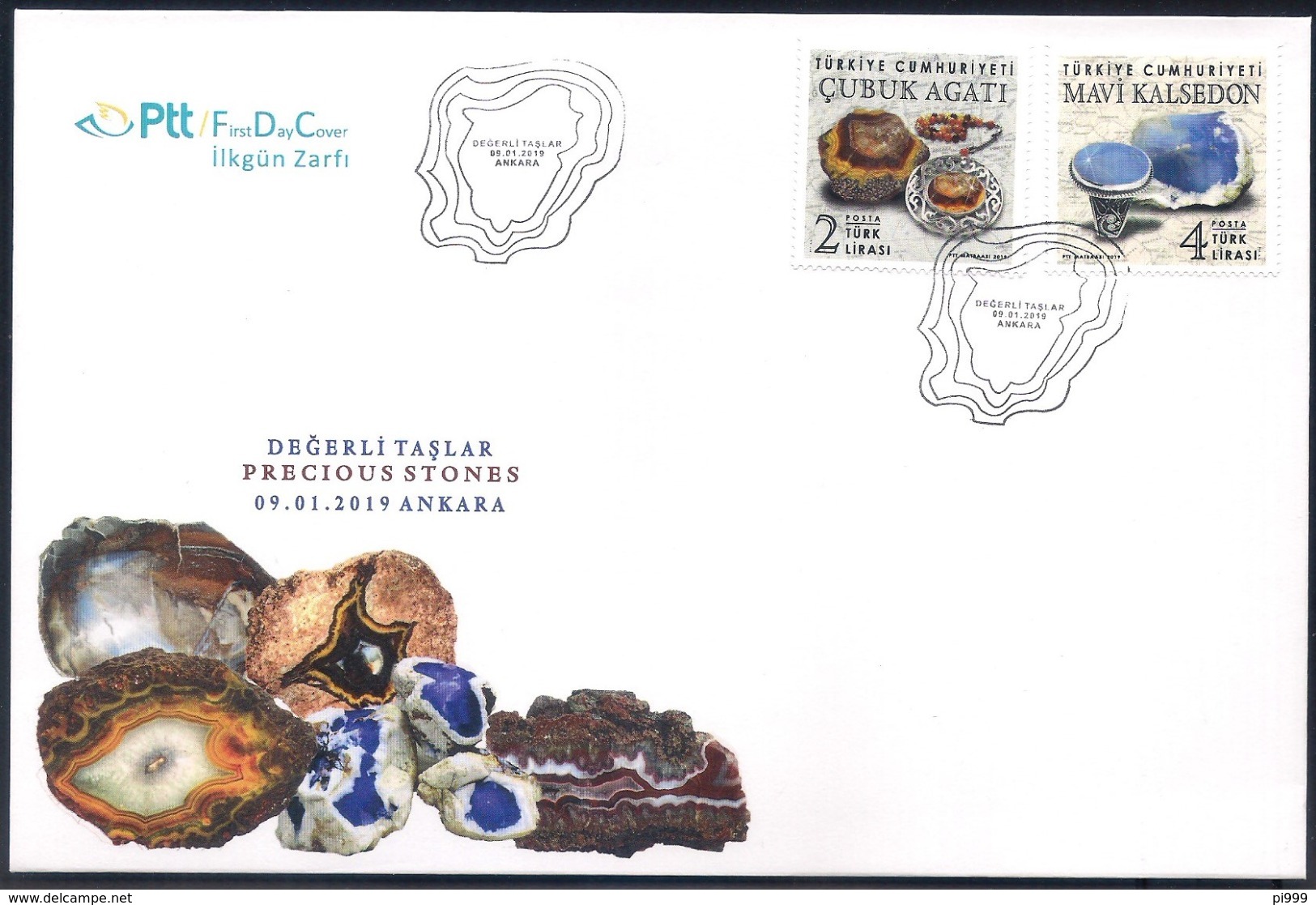 Turchia Turkey [2019] Minerals; Precious Stones - Official FDC - Minerali