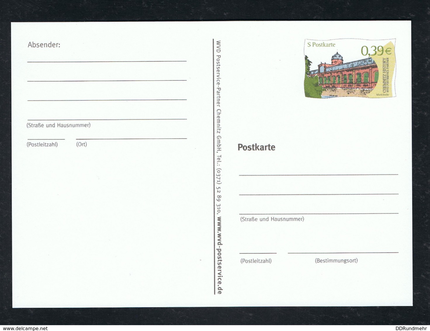 WVD Postservice Postkarte Chemnitz Ungenutzt Privatpost  Siehe Scan - Privados & Locales