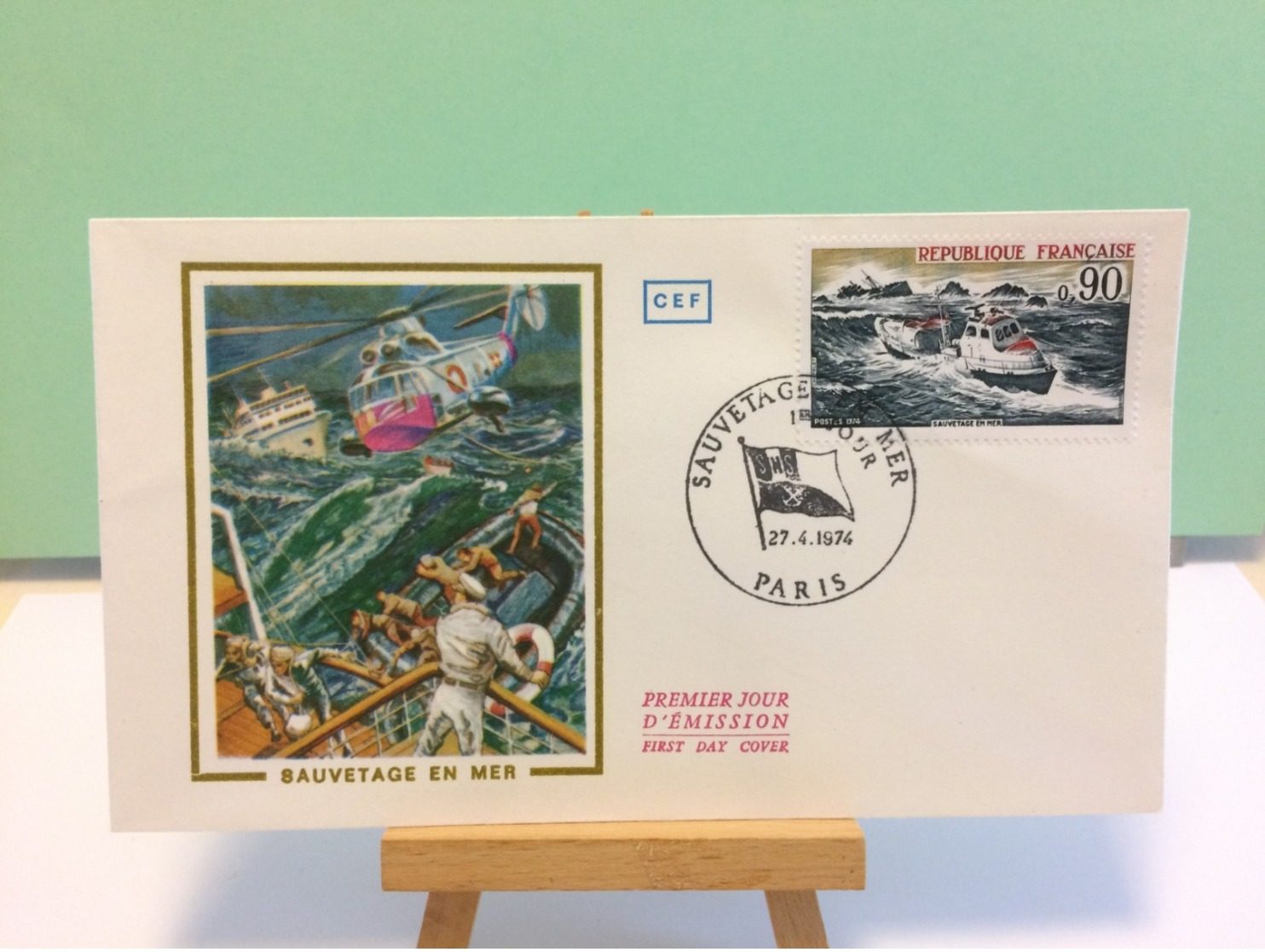 Sauvetage En Mer - Paris - 27.4.1974 FDC 1er Jour Coté 2€ - 1970-1979