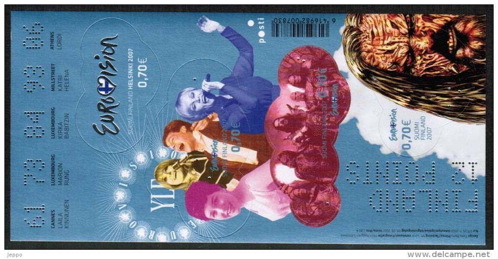 2007 Finland Michel Bl 44 MNH **, Eurovision Contest Winners. - Unused Stamps