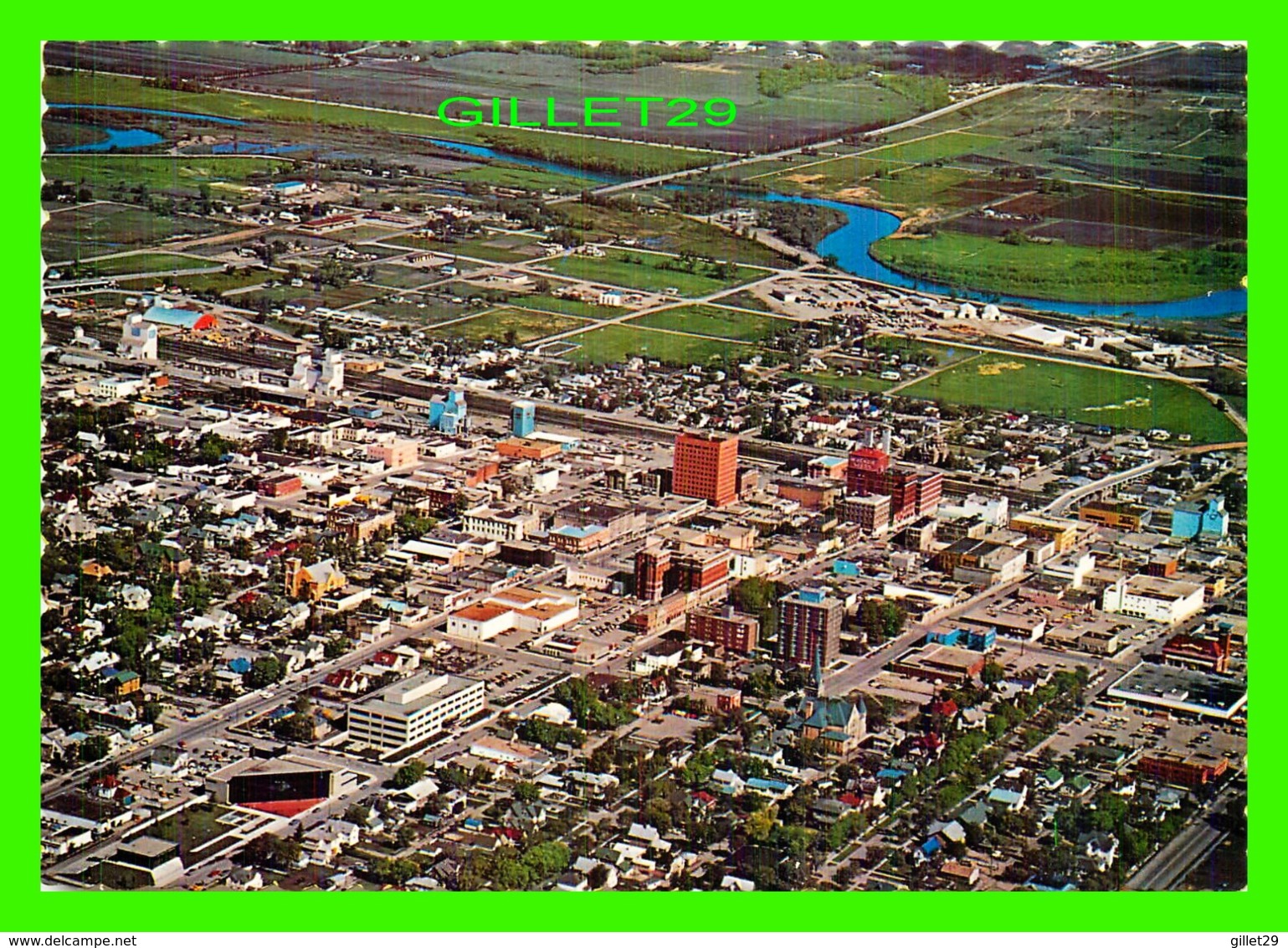 BRANDON, MANITOBA - AERIAL VIEW OF THE WHEAT CITY'S DOWNTOWN CORE - TERENCE J. FOWLER - - Brandon