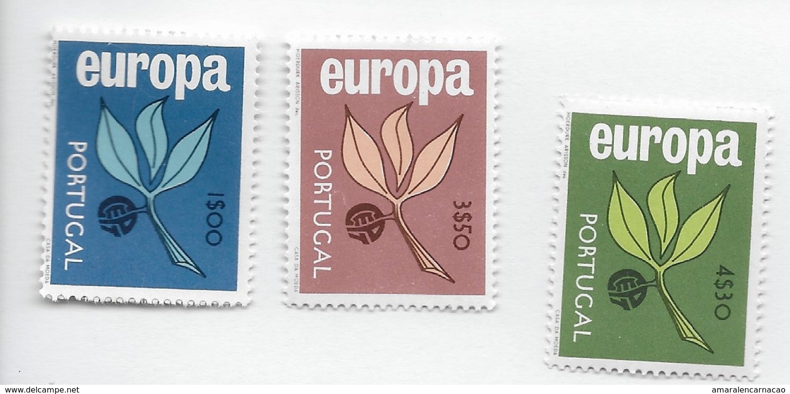 TIMBRES - STAMPS - SELLOS - FRANCOBOLLI - PORTUGAL - 1965 - EUROPE CEPT - SÉRIE DE TIMBRES NEUFS - 1965