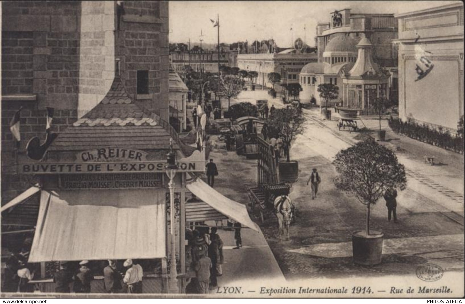 CPA Lyon Exposition Internationale 1914 Rue De Marseille - Esposizioni