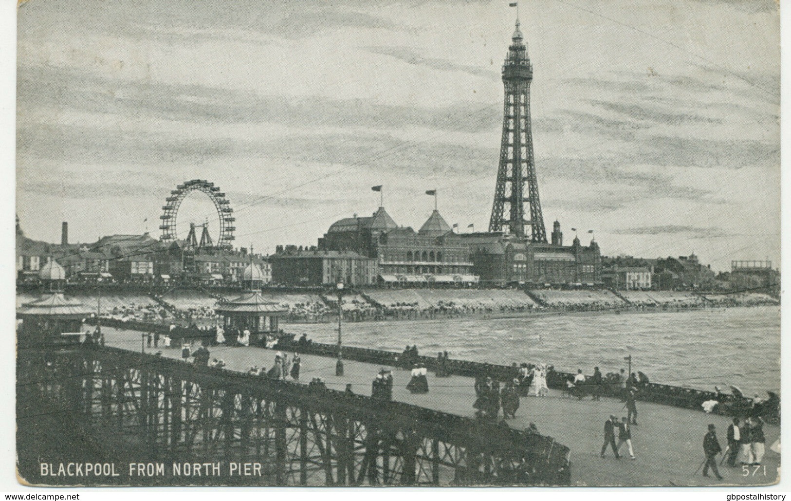 UK BLACKPOOL From North Pier, Postally Used, 1904 - Blackpool