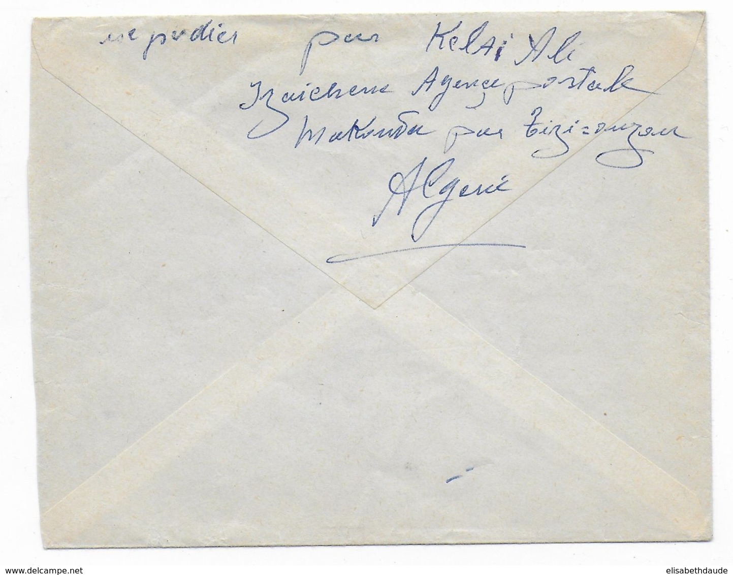 GUERRE D'ALGERIE - 1962 - ENVELOPPE De MAKOUDA S.A.S (TIZI OUZOU) Avec CACHET HEXAGONAL Des SAS - Guerre D'Algérie