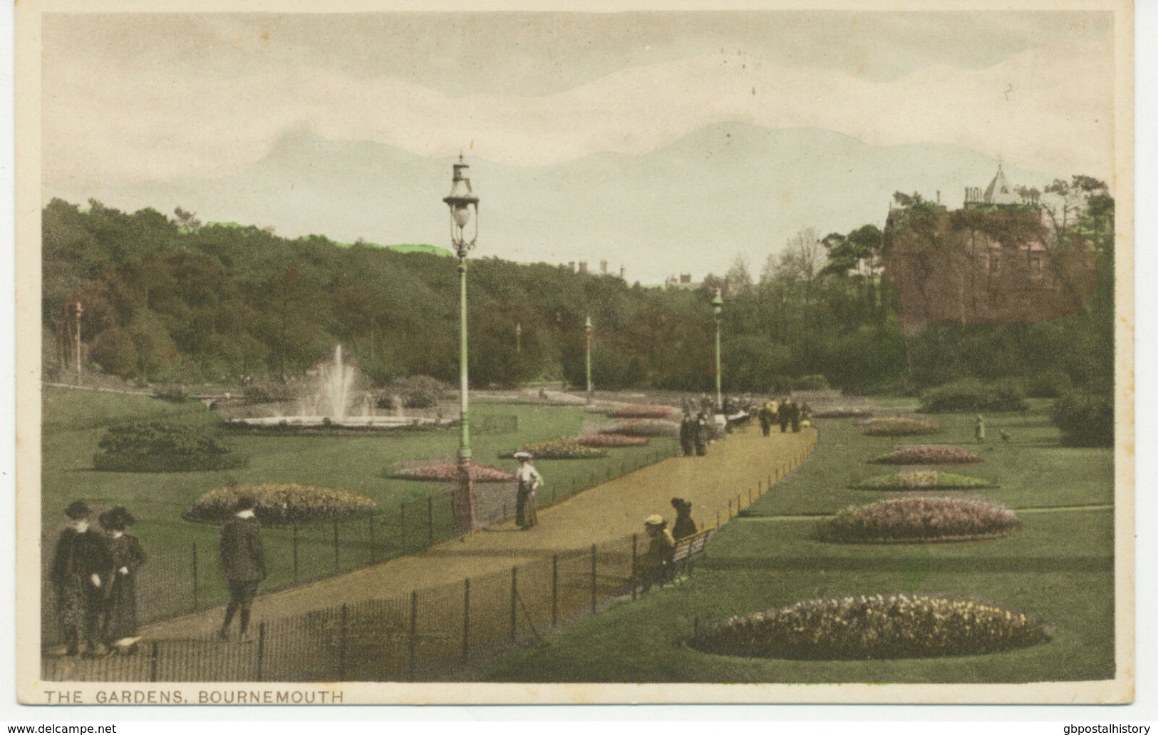 UK BOURNEMOUTH – The Gardens, Coloured Copper Engraved Unused, Ca. 1920 - Bournemouth (avant 1972)