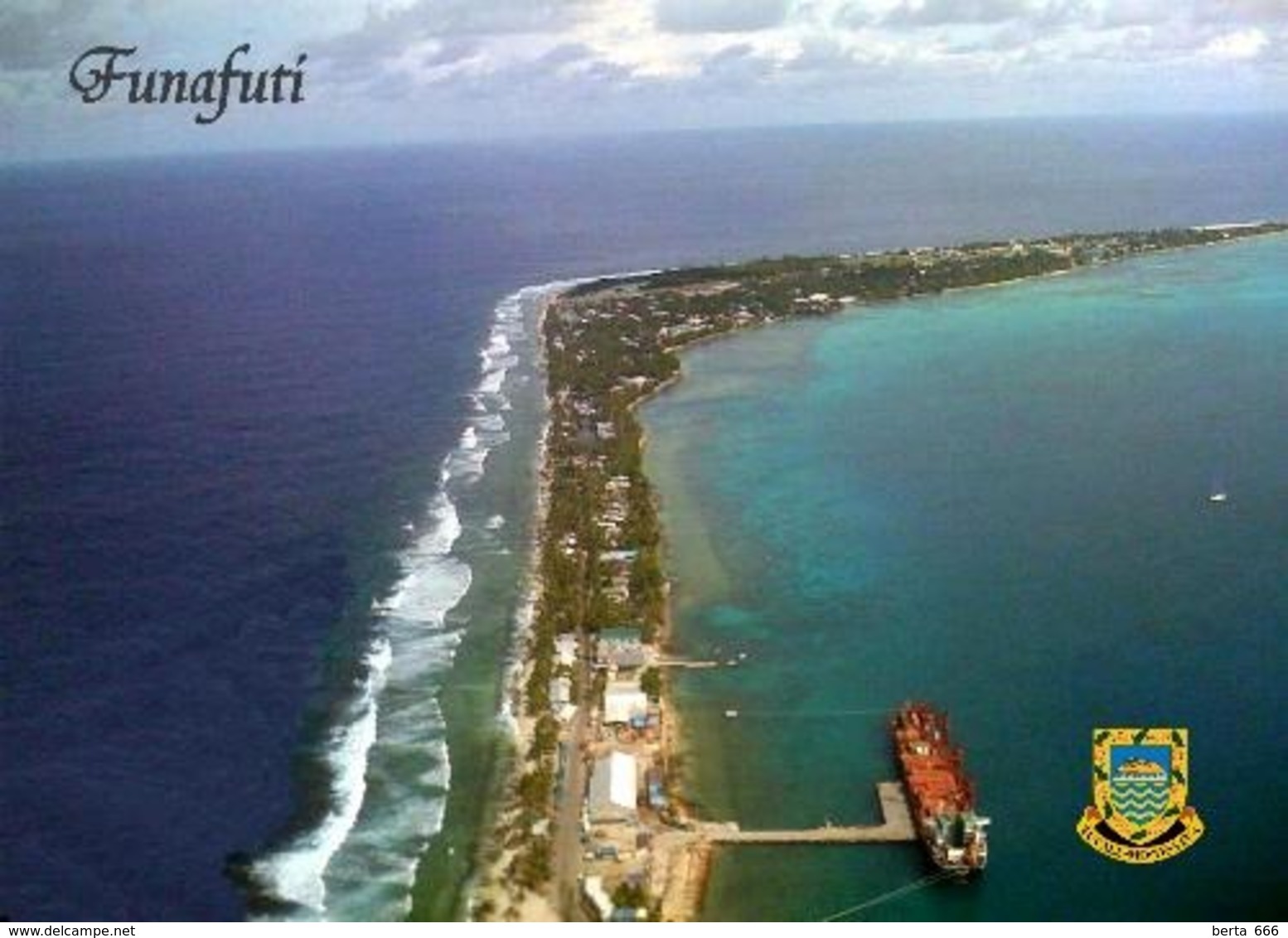 Tuvalu Funafuti Atoll Aerial View New Postcard - Tuvalu