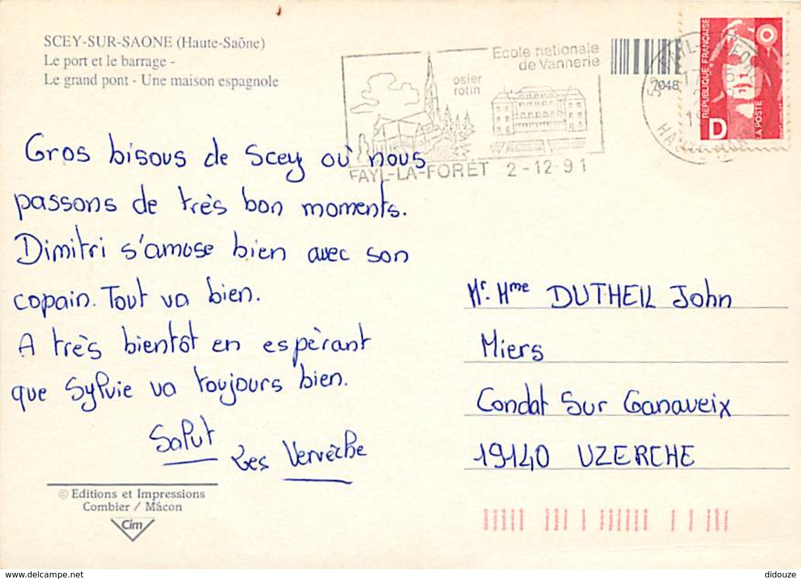 70 - Scey Sur Saone - Multivues - Bateaux - Flamme Postale De Faye La Foret - Voir Scans Recto-Verso - Other & Unclassified