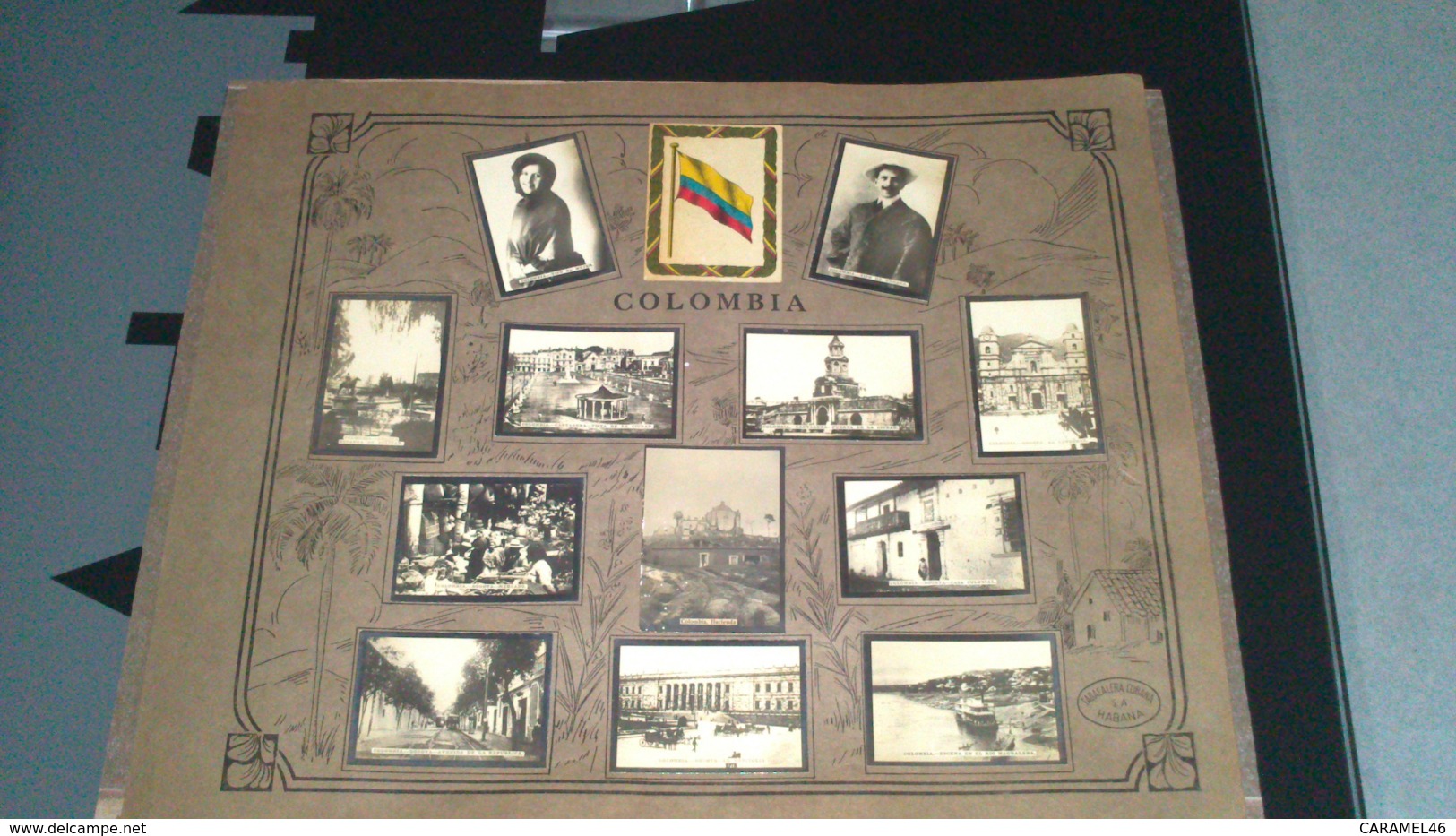 PLANCHE DE CARTE PUBLICITAIRE ( CIGARE ) -  COLOMBIE - Reclame-artikelen