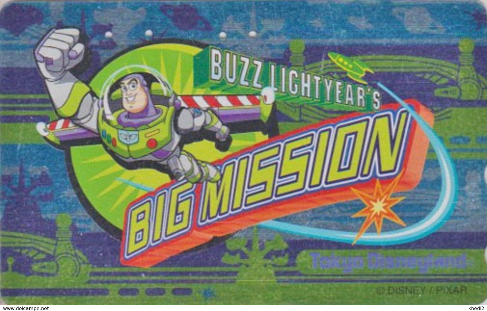 Télécarte ARGENT Japon / MF-1002310 - DISNEY DISNEYLAND - FILM - BUZZ BIG MISSION - Movie Japan SILVER Phonecard - Disney