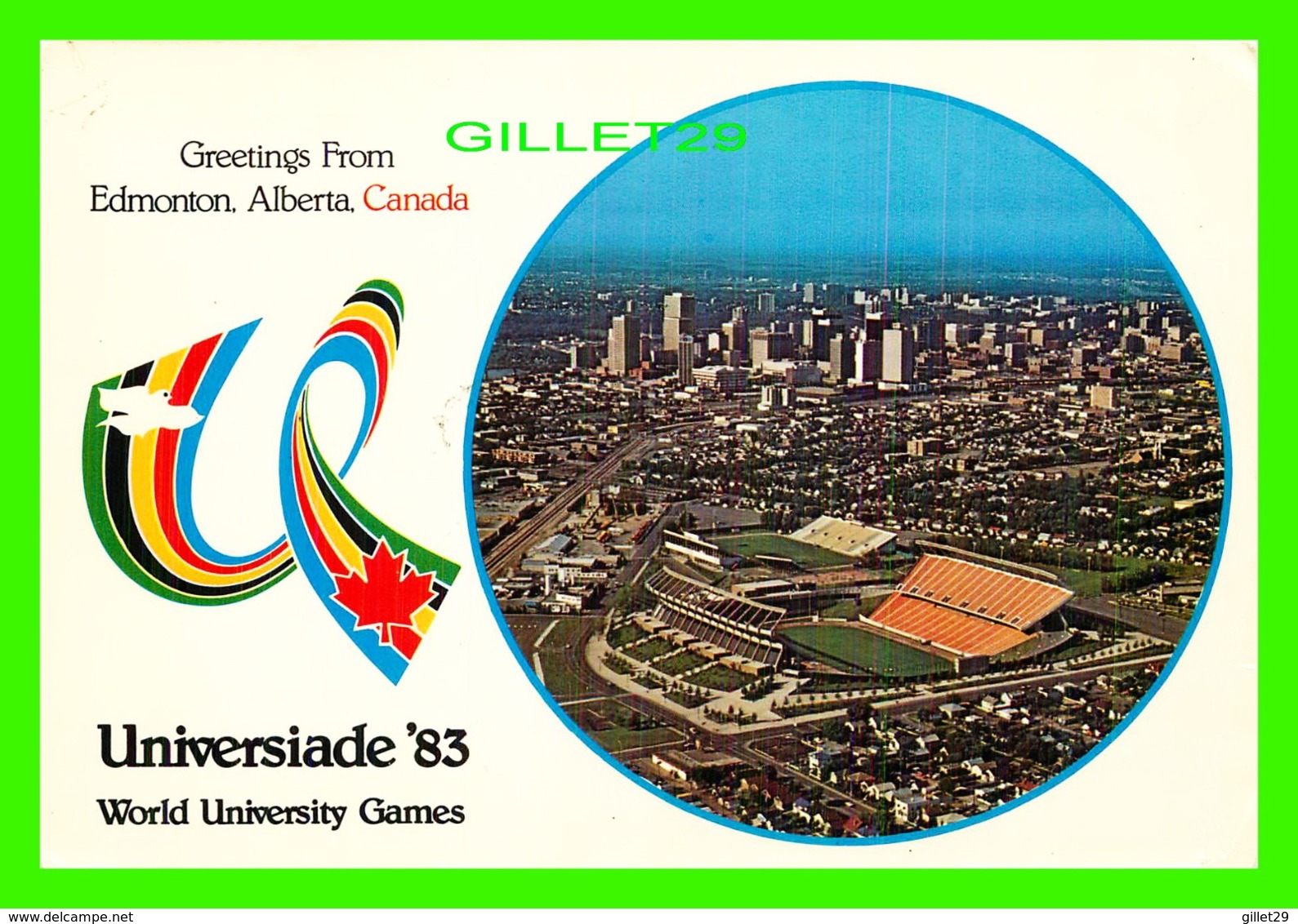 EDMONTON, ALBERTA - UNIVERSIADE 83 WORLD UNIVERSITY GAMES - TRAVEL IN 1983 - ALBERTA COLOR PRODUCTIONS - - Edmonton