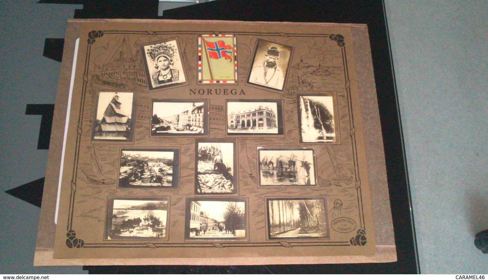 PLANCHE DE CARTE PUBLICITAIRE ( CIGARE ) -  NORUEGA - Advertising Items