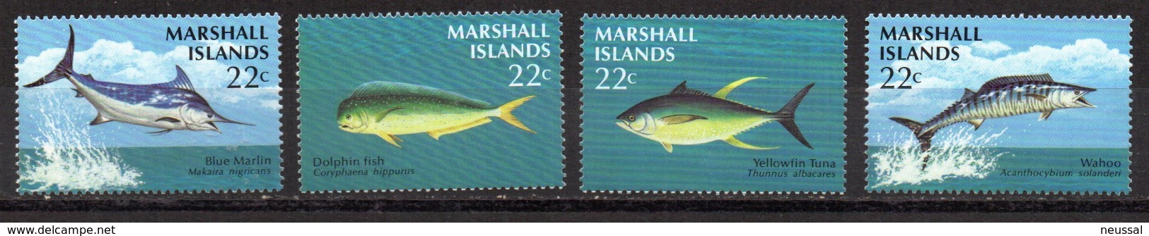 Serie  Nº 124/7  Marshall Island - Vissen