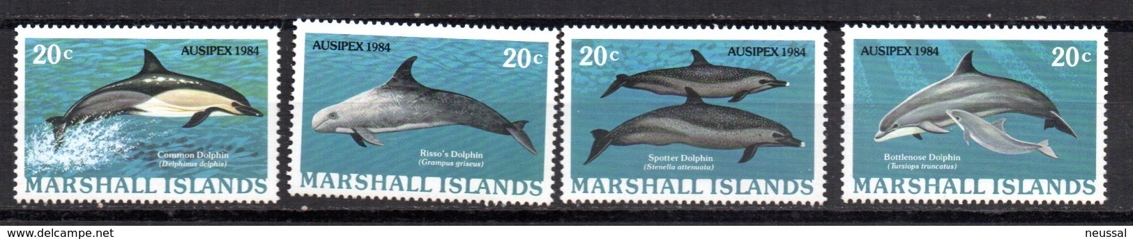 Serie  Nº 55/8  Marshall Island - Delfines