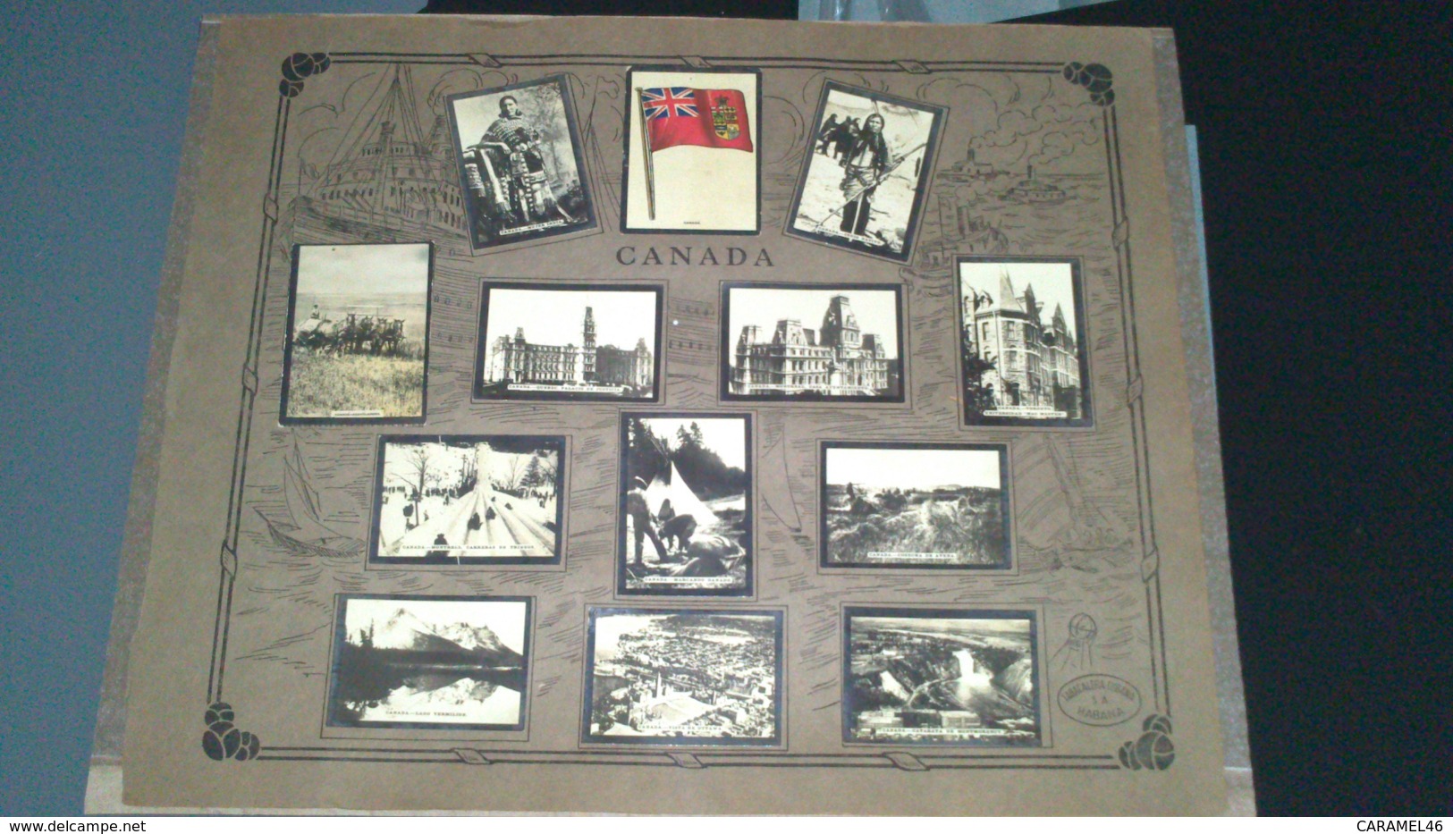 PLANCHE DE CARTE PUBLICITAIRE ( CIGARE ) -  CANADA - Objets Publicitaires