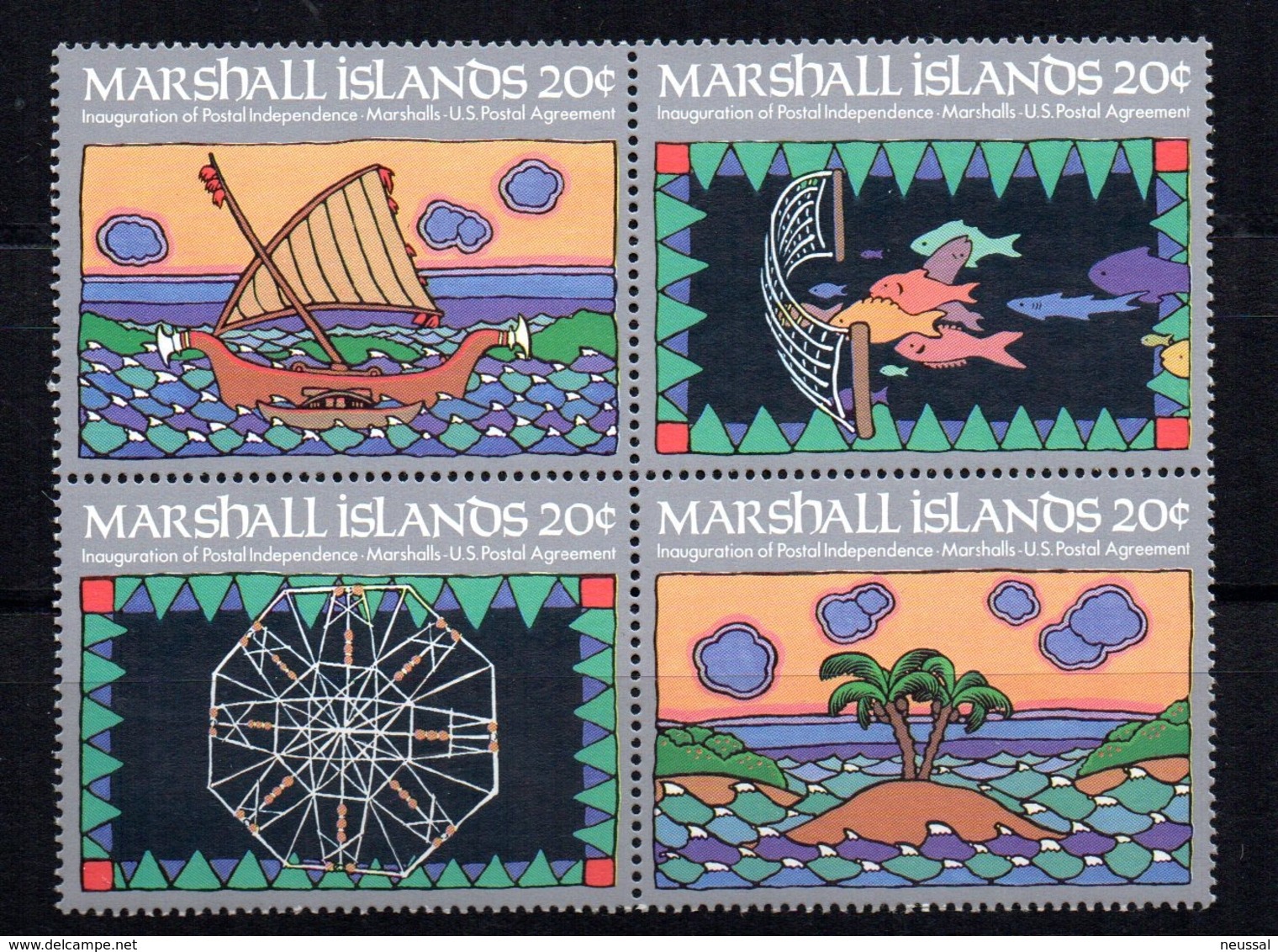 Serie  Nº 41/4  Marshall Island - Peces