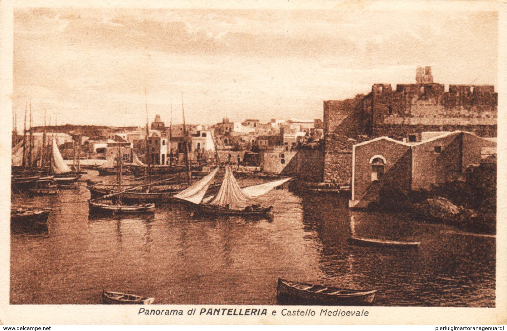 12603 - Pantelleria - Panorama Di Pantelleria E Castello Medioevale F - Trapani