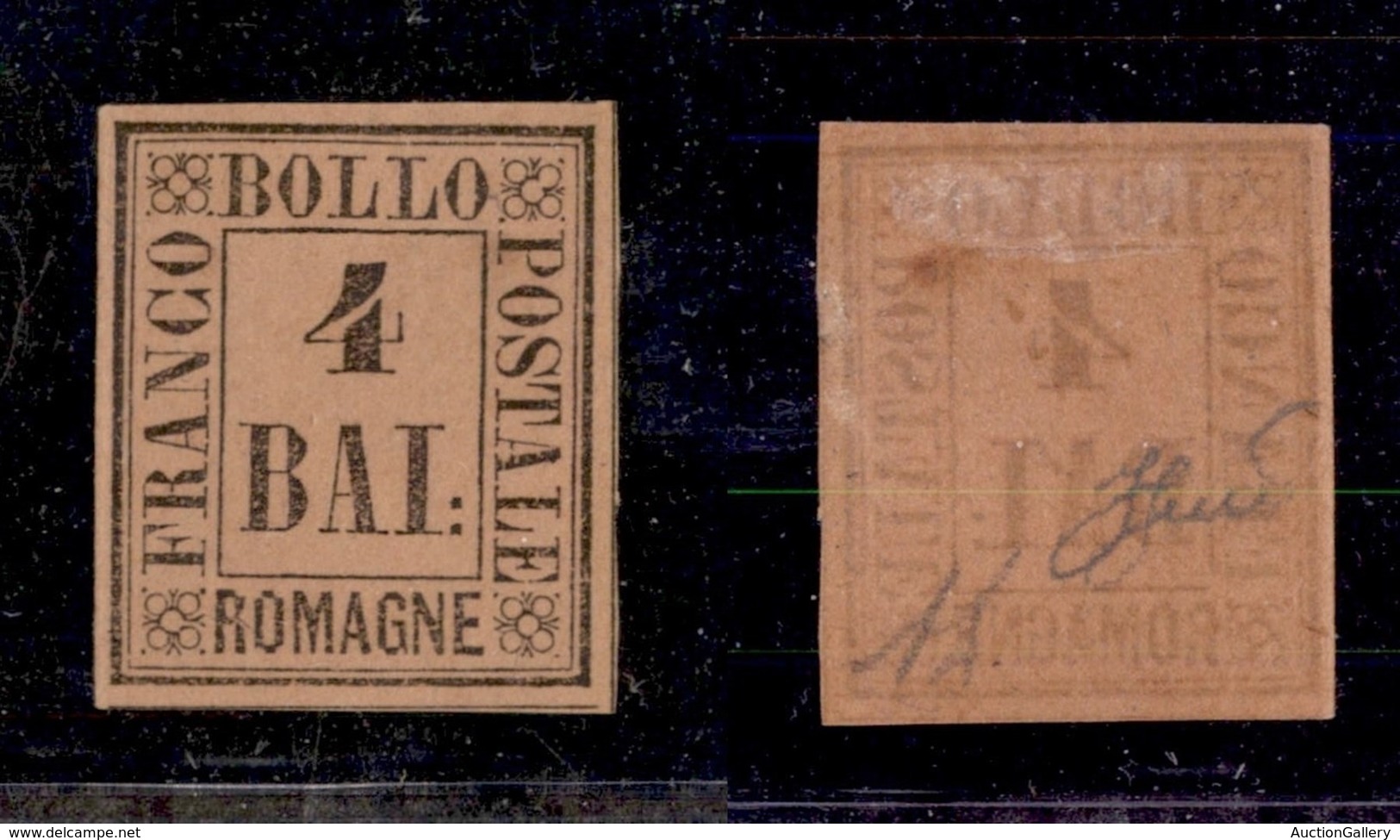 ANTICHI STATI ITALIANI - ROMAGNE - 1859 - 4 Bai (5) - Gomma Originale - Diena (1.300) - Sonstige & Ohne Zuordnung