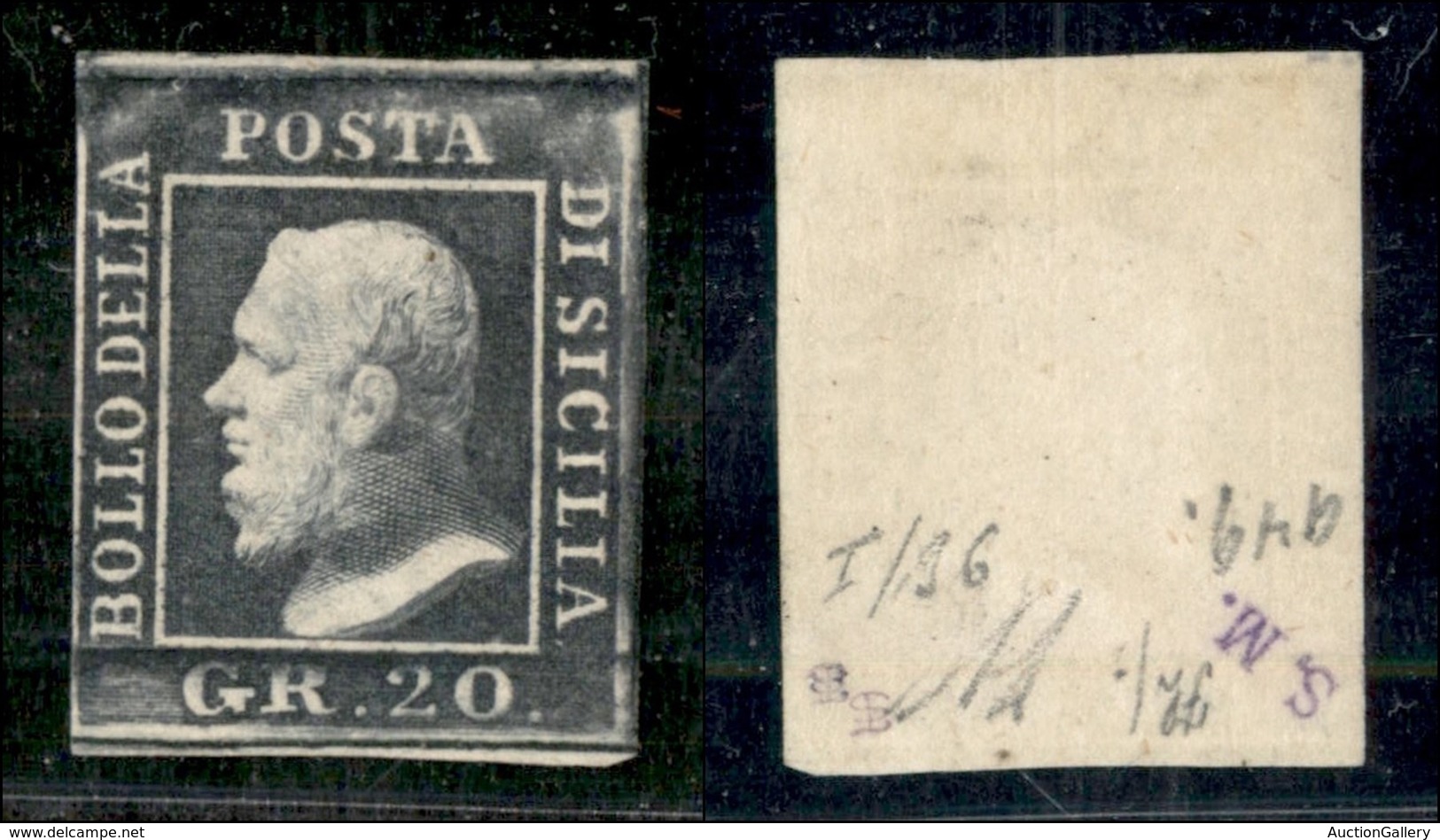 ANTICHI STATI ITALIANI - SICILIA - 1859 - 20 Grana (13) - Gomma Originale - Diena (1.800) - Sonstige & Ohne Zuordnung