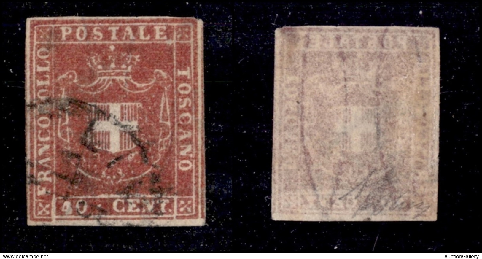 ANTICHI STATI ITALIANI - TOSCANA - 1860 - 40 Cent (21) Usato - Diena + Oliva (600) - Altri & Non Classificati