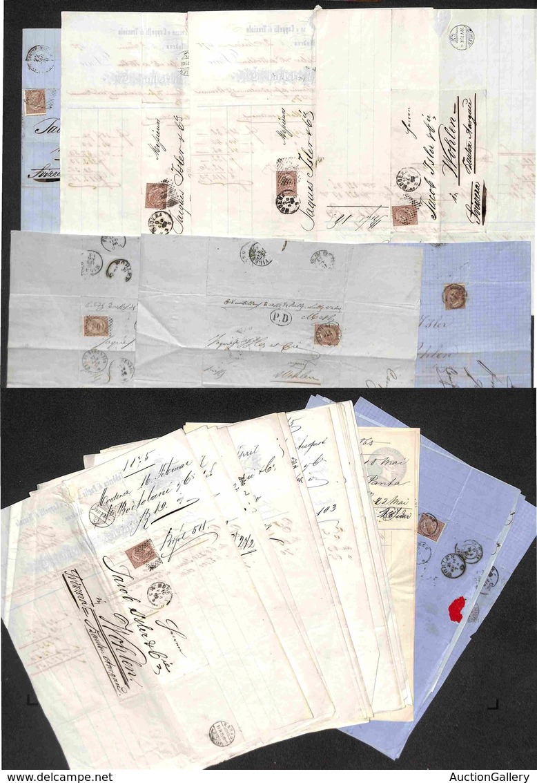 REGNO - 1865/1875 - 30 Cent (19) - 30 Lettere Per La Svizzera Con Affrancature Singole - Da Esaminare - Otros & Sin Clasificación