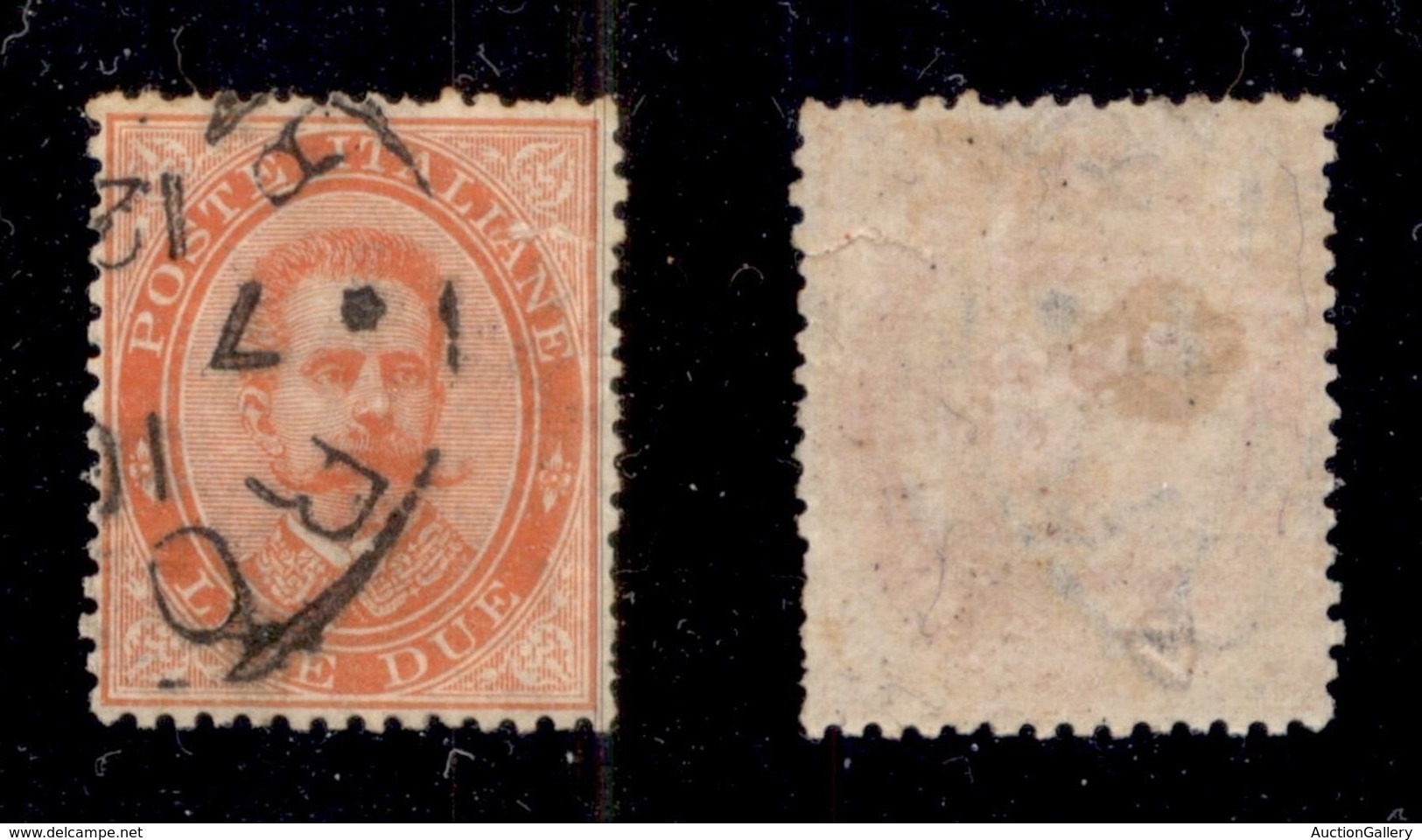 REGNO - 1879 - 2 Lire Umberto (43) Usato A Roma (600) - Other & Unclassified