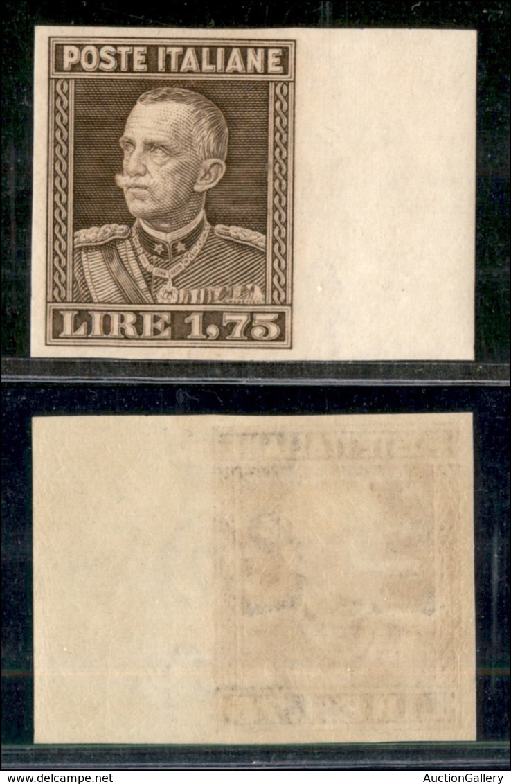 REGNO - 1927 - Prove D'Archivio - 1,75 Lire (P214) Bordo Foglio - Gomma Originale (400+) - Other & Unclassified