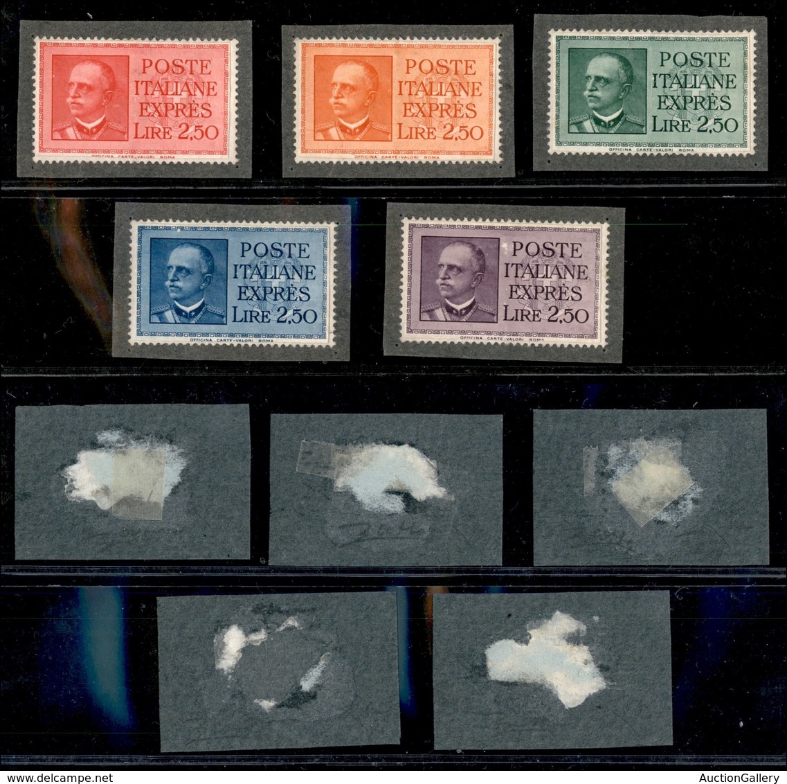 REGNO - Saggi Espressi - 1933 - 2,50 Lire - 5 Saggi Fotocalcografici Delle Officine Carte Valori Roma - In Colori Divers - Altri & Non Classificati