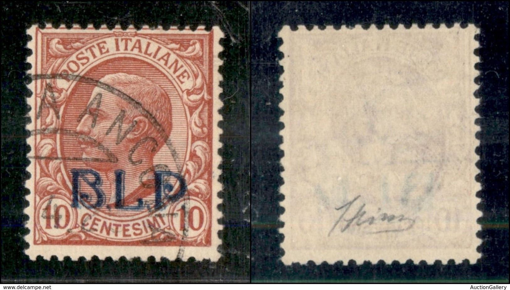 REGNO - B.L.P - 1923 - 10 Cent (13A - Soprastampa Azzurra) - Usato - Autres & Non Classés