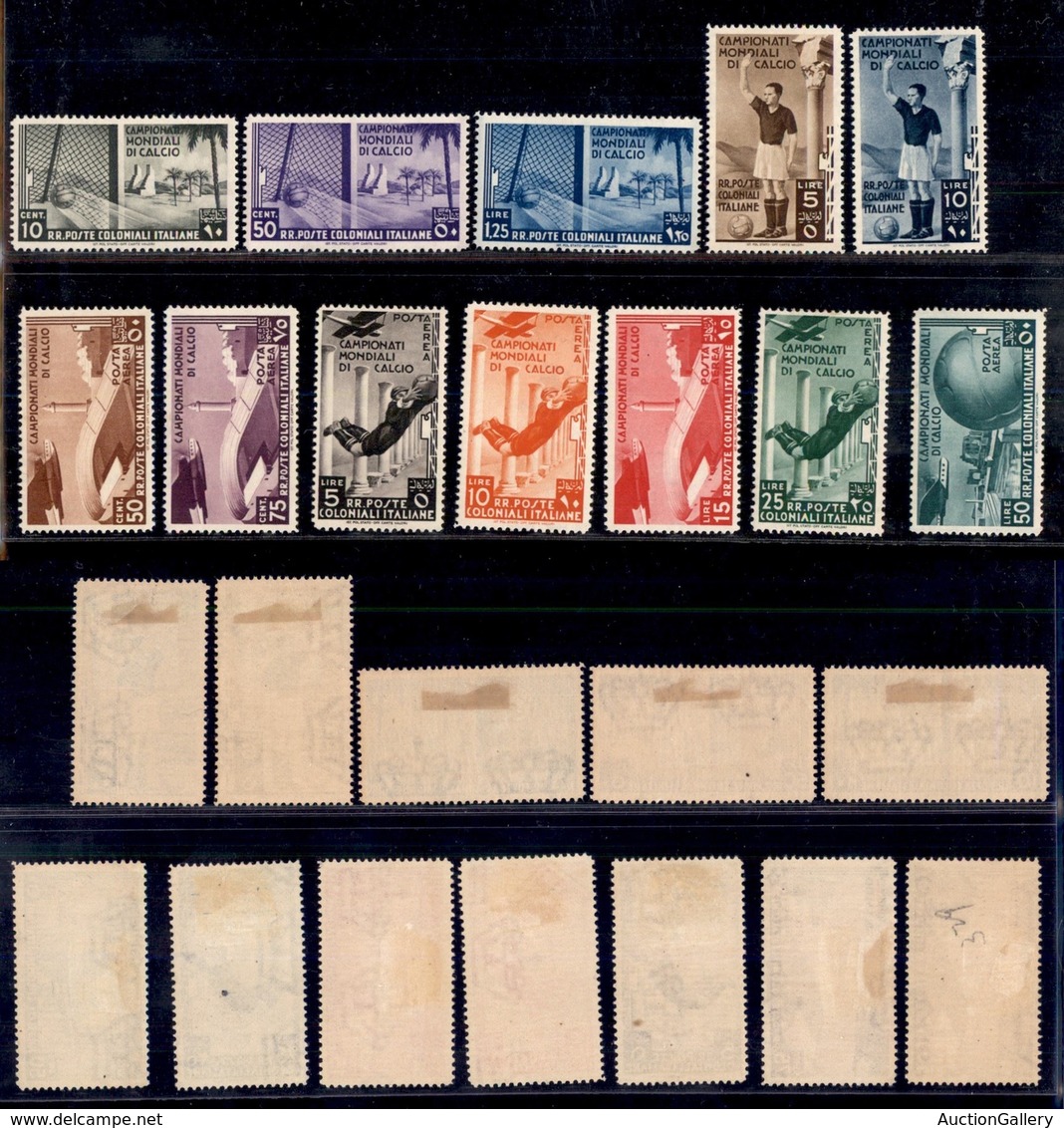 COLONIE - EMISSIONI GENERALI - 1934 - Calcio (46/50 + Aerea 31/37) - Emissione Completa - Gomma Originale (900) - Other & Unclassified