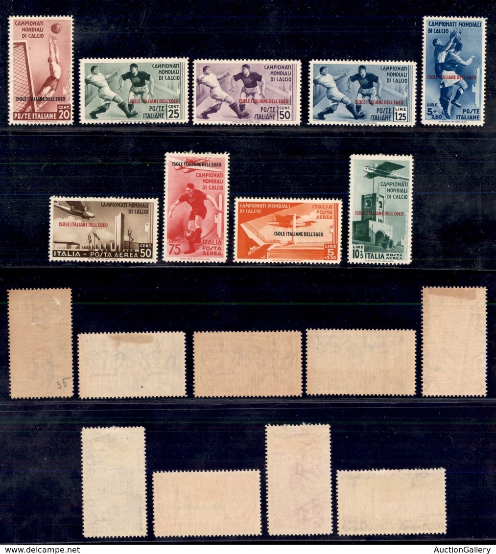 COLONIE - EGEO - 1934 - Calcio (75/79 + Aerea 34/37) - Emissione Completa - Gomma Originale (1.040) - Other & Unclassified