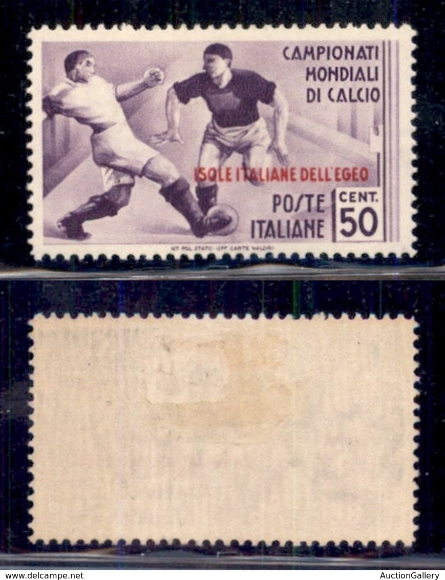 COLONIE - EGEO - 1934 - 50 Cent Calcio (77) - Gomma Originale - Otros & Sin Clasificación