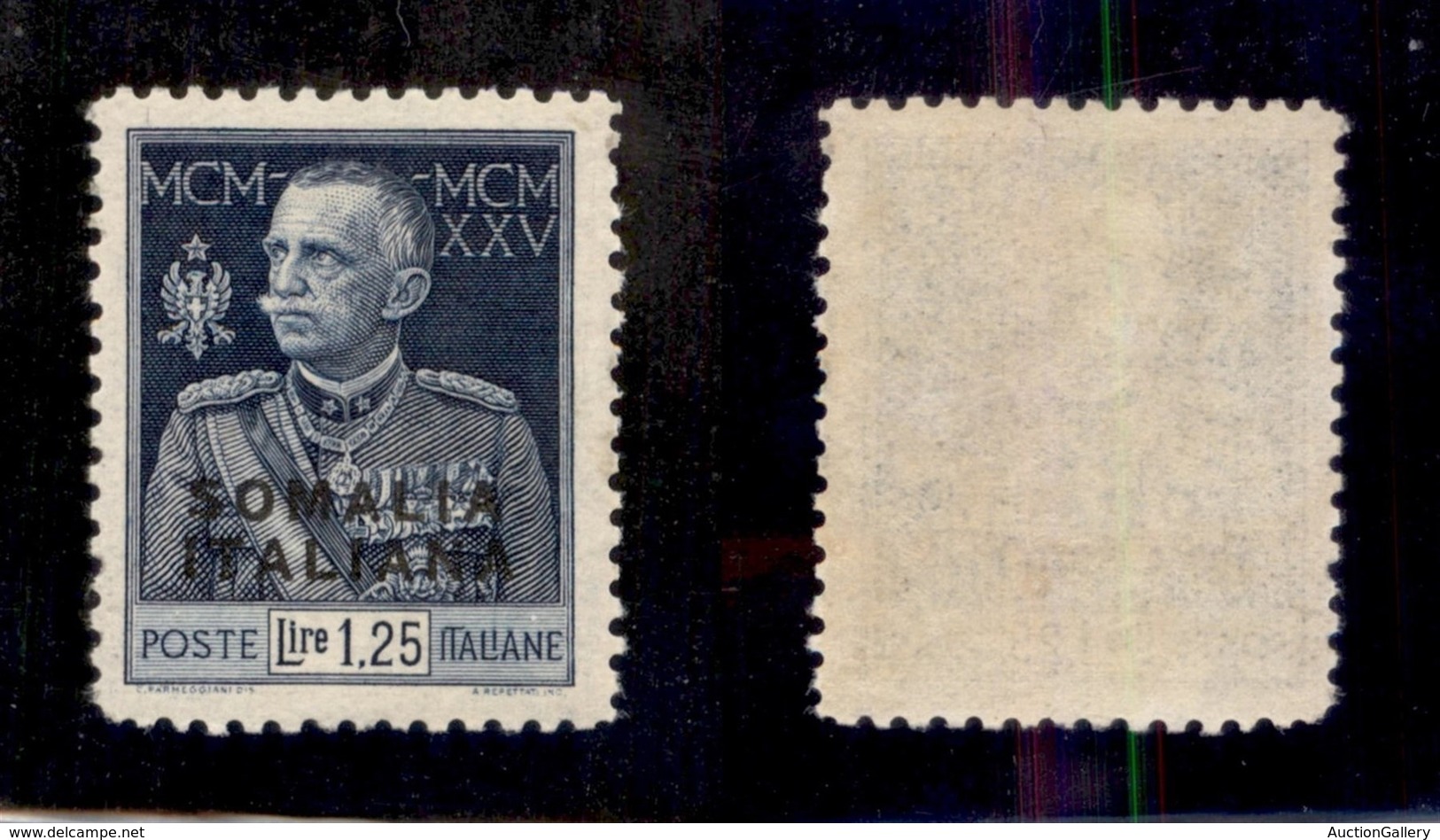 COLONIE - SOMALIA - 1926 - 1.25 Lire Giubileo (69) - Gomma Integra - Cert. AG (4000) - Other & Unclassified