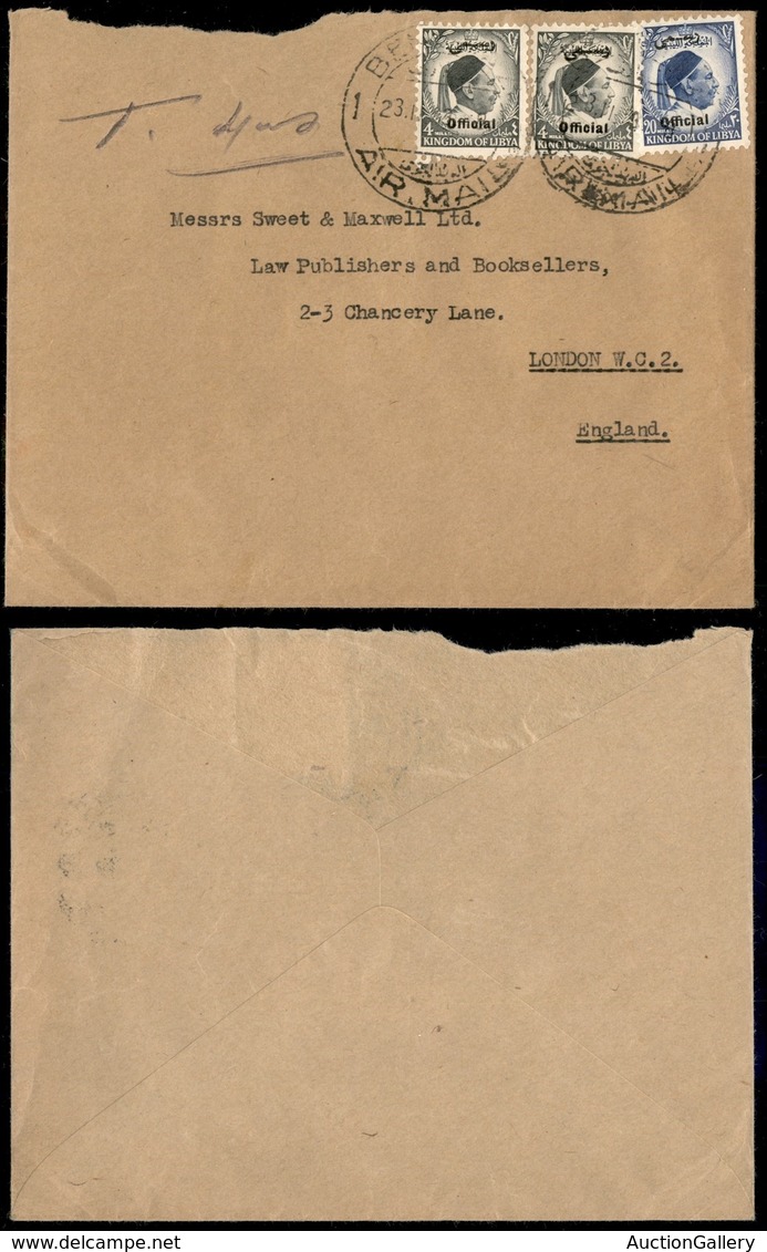 OCCUPAZIONI STRANIERE DELLE COLONIE - REGNO UNITO DELLA LIBIA - Bengasi - Aerogramma Per Londra Del 23.11.53 - Autres & Non Classés