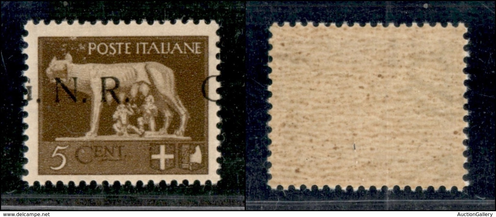 RSI - G.N.R. Brescia - 1943 - Brescia - 5 Cent (470/Ifc) - G A Cavallo - Gomma Integra (120) - Altri & Non Classificati