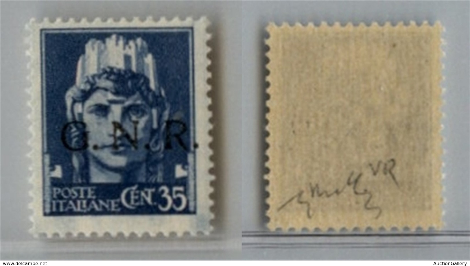 RSI - G.N.R. Verona - 1944 - Errore Di Colore - 35 Cent (476A) - Gomma Integra - Chiavarello (1.300) - Autres & Non Classés