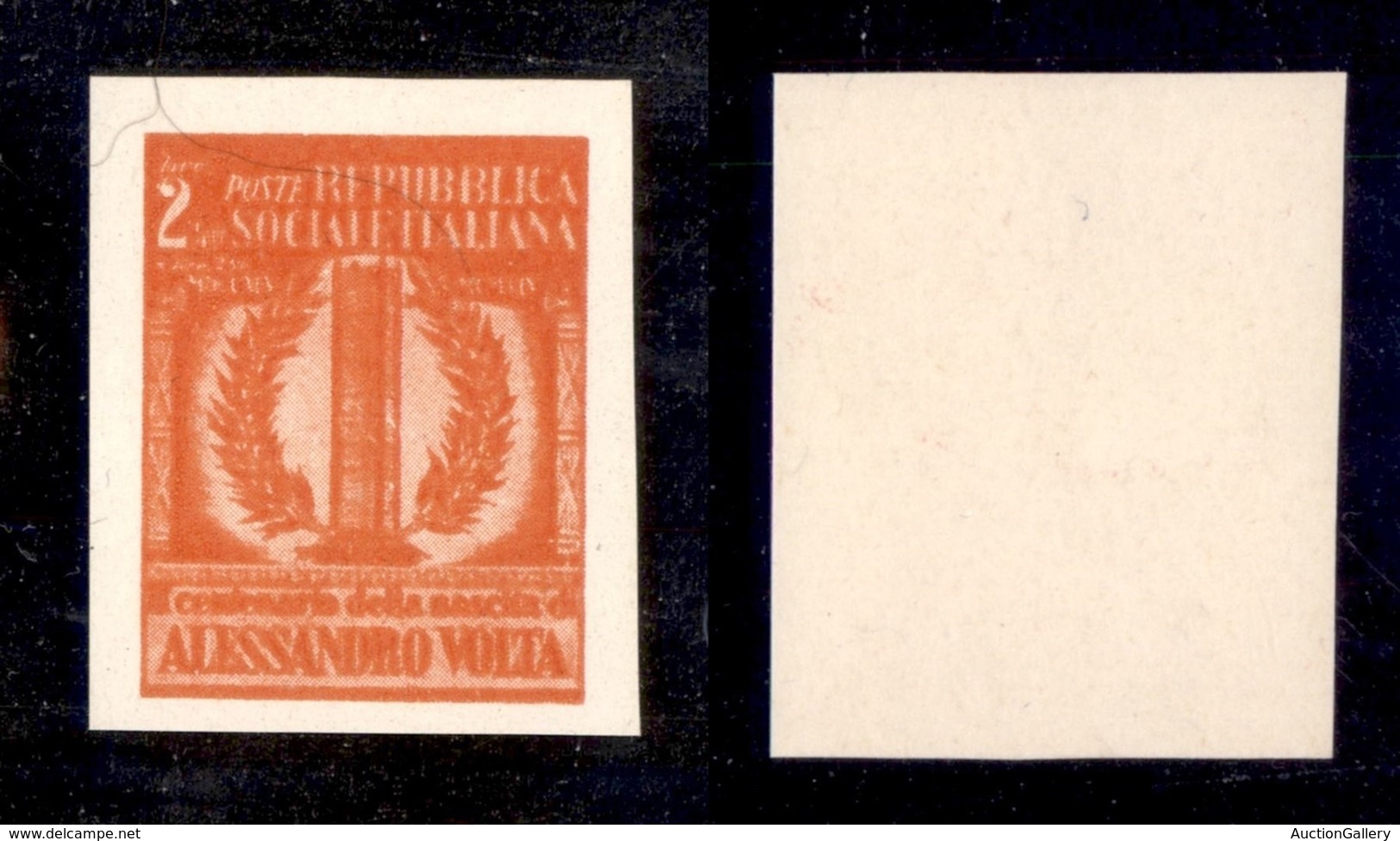 RSI - Saggi - 1945 - Saggi - Volta - 2 Lire (Unificato 513C) - Carta Bianca - Senza Gomma - Other & Unclassified