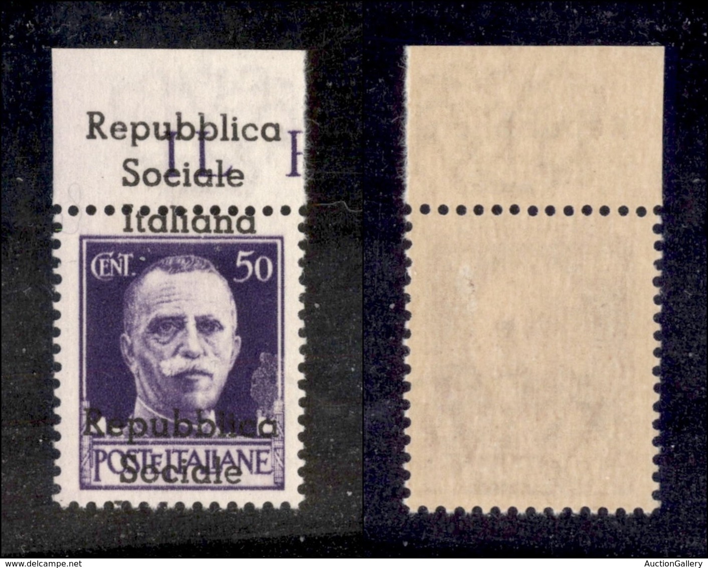 EMISSIONI LOCALI - TERAMO - 1944 - 50 Cent (6d) Con Soprastampa Spostata E Sul Bordo Foglio - Gomma Integra - Otros & Sin Clasificación