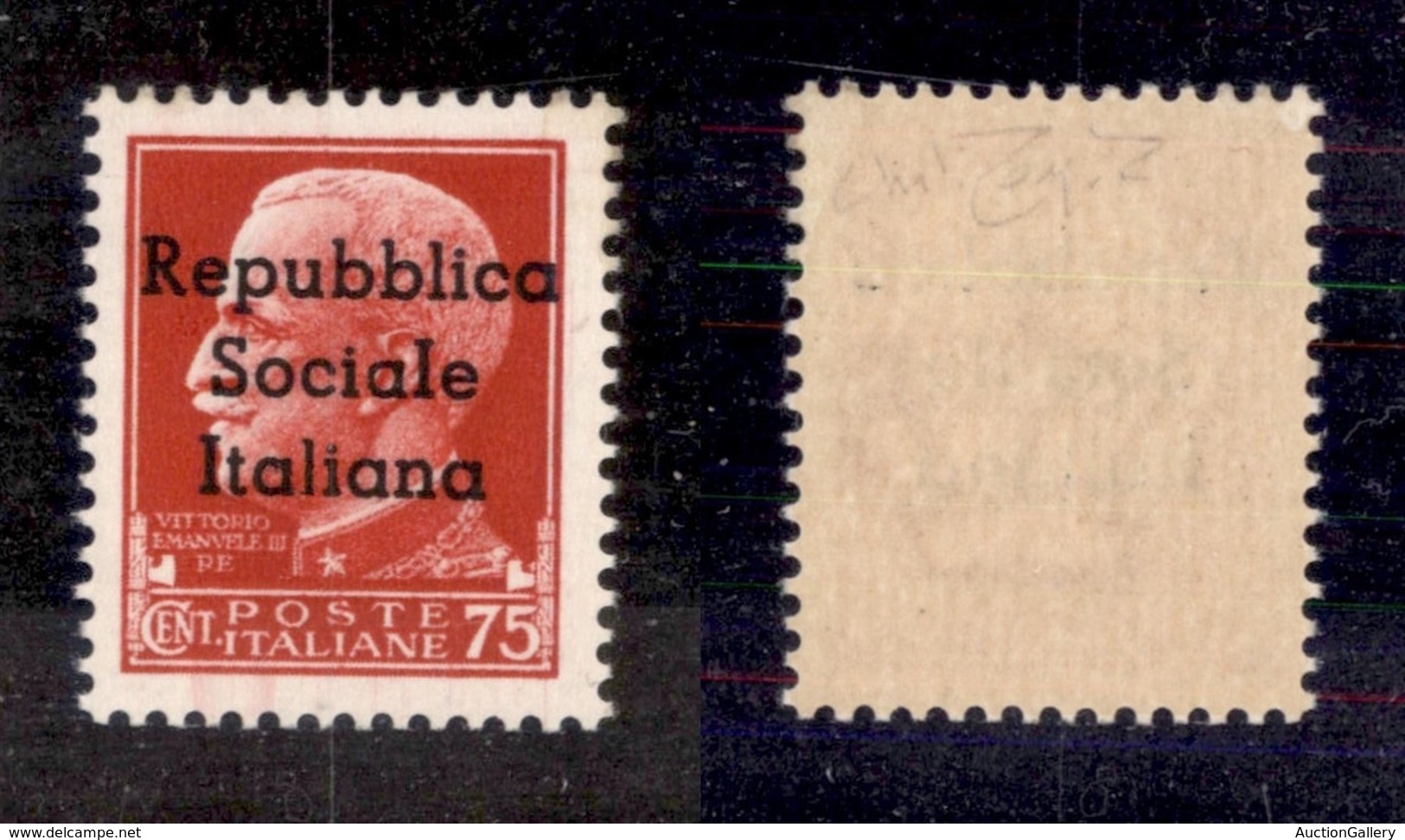 EMISSIONI LOCALI - TERAMO - 1944 - 75 Cent Carminio (7k) - Errore SOCIAIE  - Gomma Integra - Raybaudi (4.500) - Autres & Non Classés