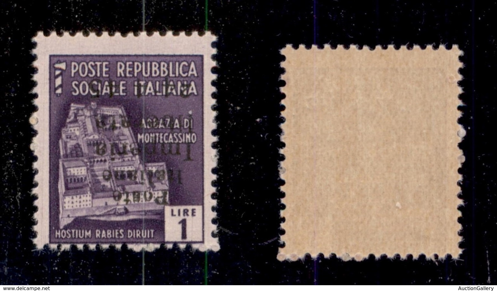 C.L.N. - IMPERIA - 1945 - 1 Lira (8a - Errore Dc) Con Soprastampa Capovolta Senza Punto Dopo 4 - Gomma Integra - Autres & Non Classés