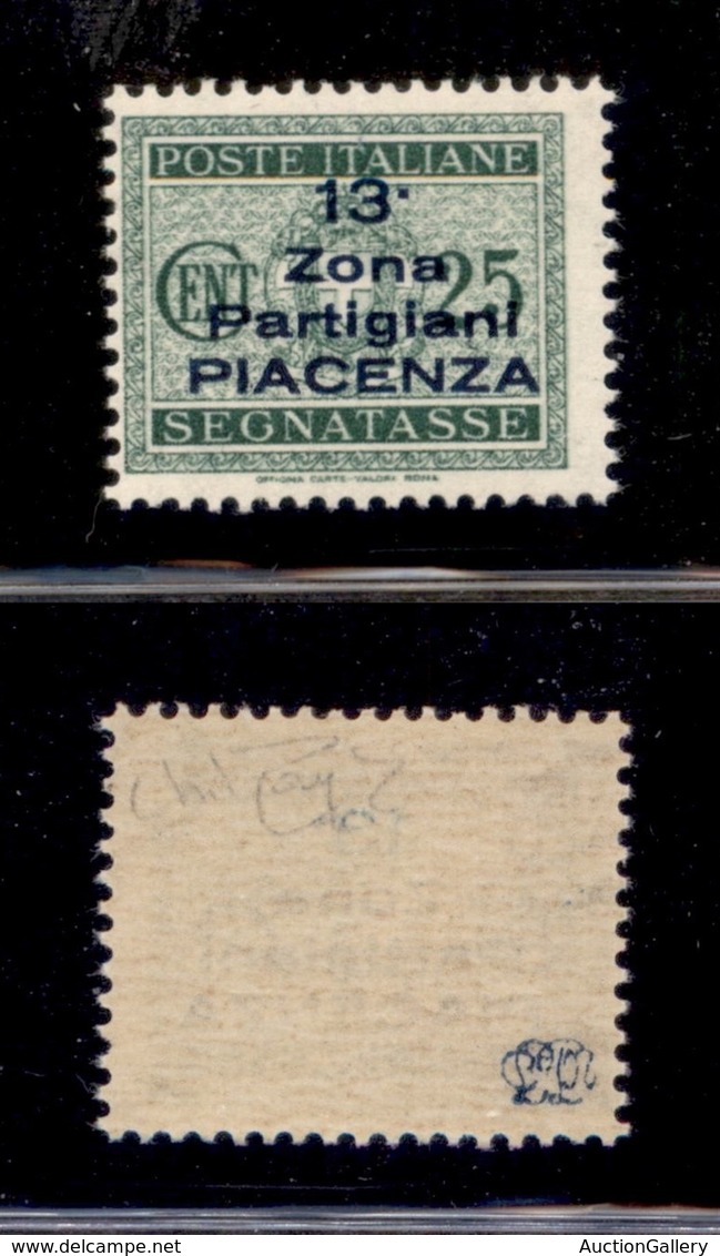 C.L.N. - PIACENZA - 1945 - 25 Cent (Errani 22A) - Gomma Integra - Molto Raro - Raybaudi - Otros & Sin Clasificación